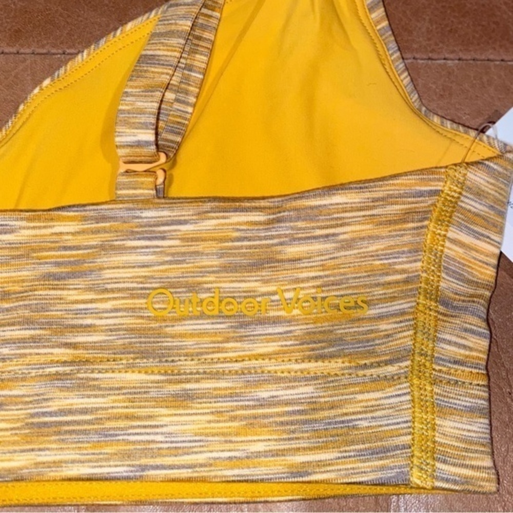 NWT Outdoor Voices Spacedye Bra Yellow - Picture 6 of 8